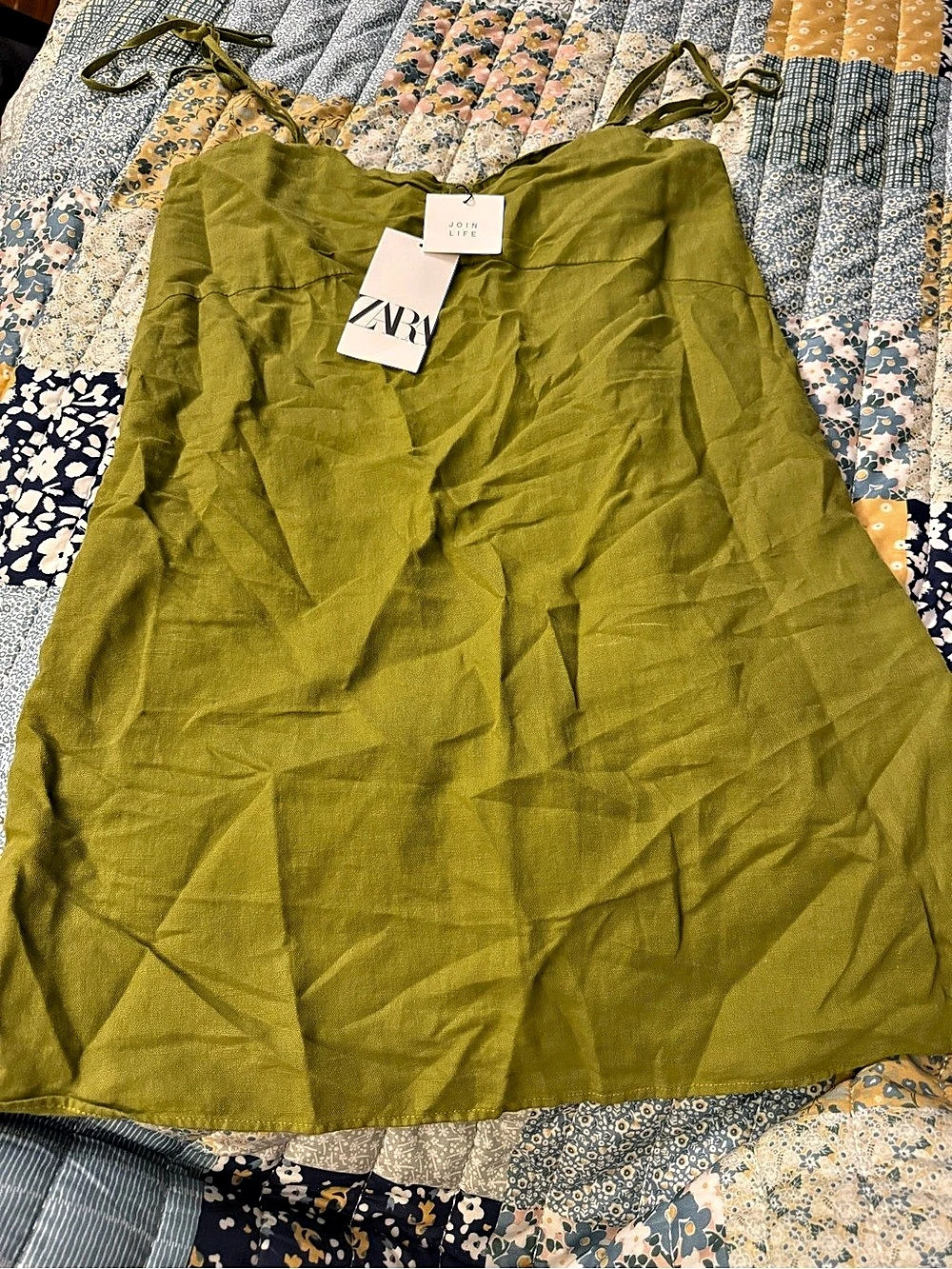 ZARA Mini Dress in Green Size Medium